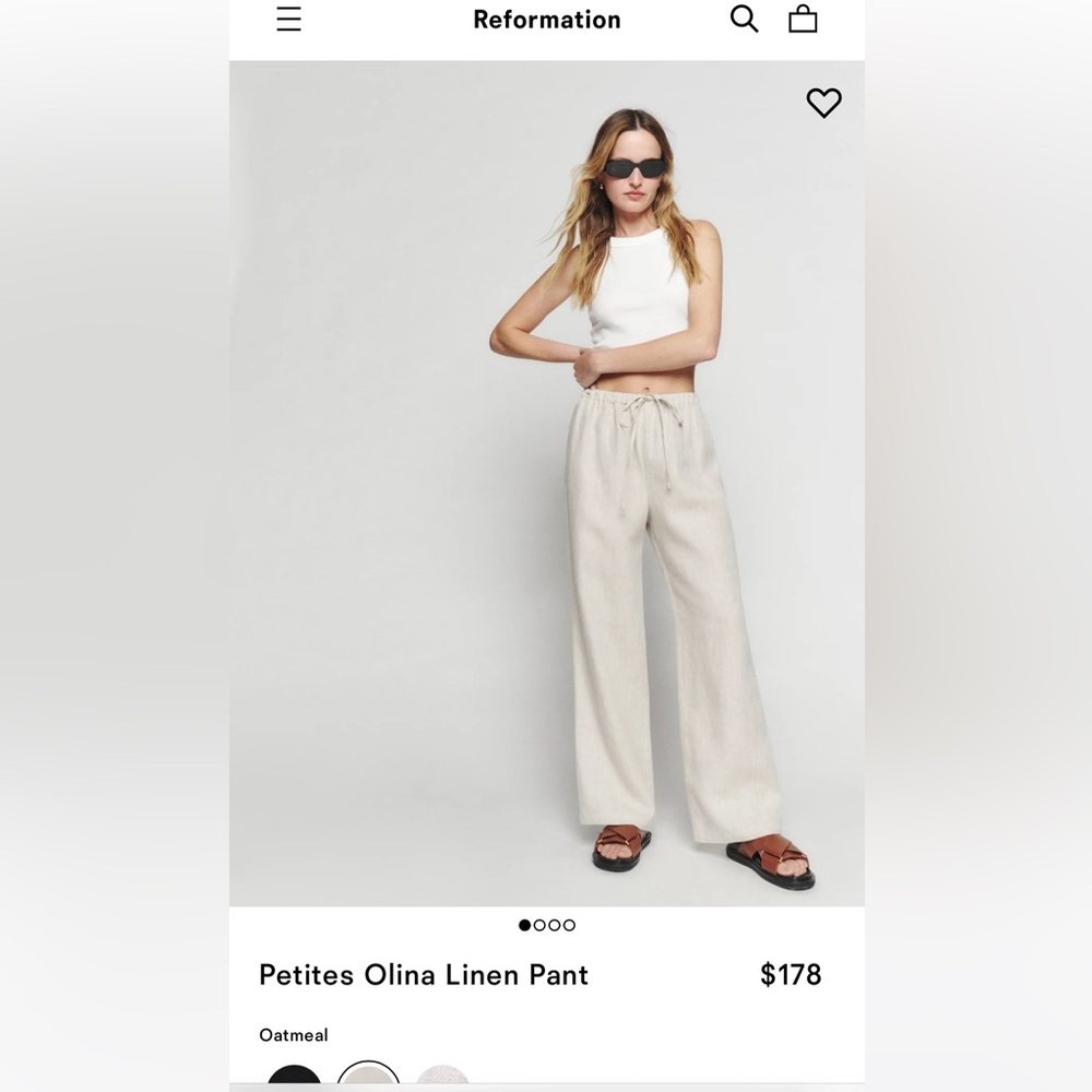 Reformation Olina Linen Pant LIKE NEW